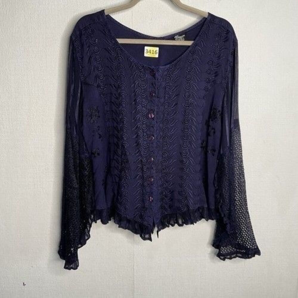 NWOT My‎ Choice Whimsigoth Fairy Renaissance Button Up Blouse Women One Size/S-L